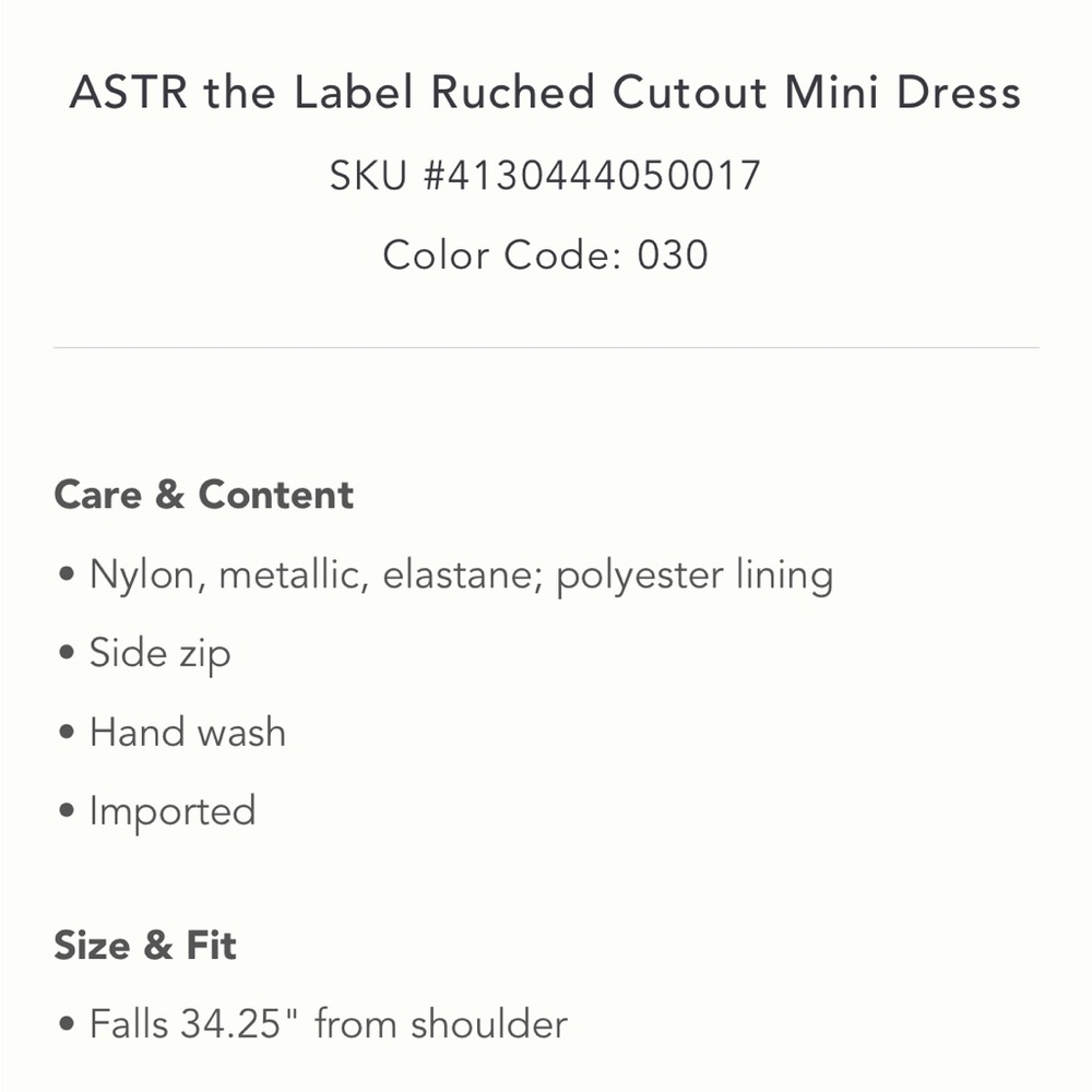 ✨ Anthropologie Ruched Cutout Mini Dress Sz S - Picture 5 of 11